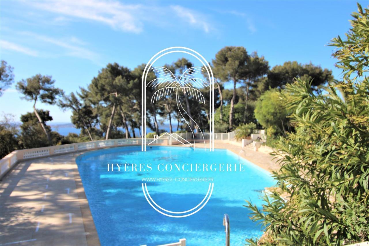 T3 Standing-Splendide Vue Mer - Piscine Parking By Hc Leilighet Hyères Eksteriør bilde