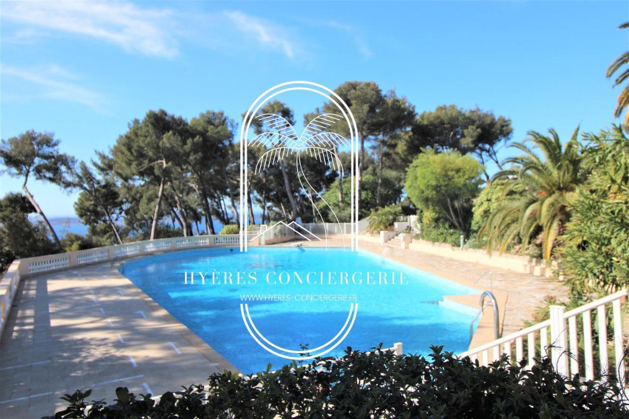 T3 Standing-Splendide Vue Mer - Piscine Parking By Hc Leilighet Hyères Eksteriør bilde